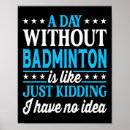 Pesquisar por badminton pósteres Amante do badminton