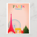 Pesquisar por vintage torre eiffel cartoes postais Ilustração