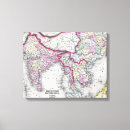 Pesquisar por mapa antigo impressão de canvas Asiático