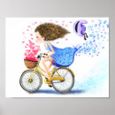Pesquisar por bicicleta com das flores pôsteres pósteres Romântico