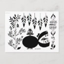 Pesquisar por pássaro preto e branco cartoes postais Animal