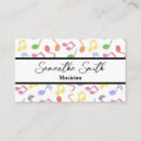 Pesquisar por notas musicais coloridas cartao de visita Colorido