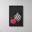Pesquisar por flores preto branco impressão de canvas Rosa