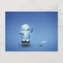 Pesquisar por homem mecânico cartoes postais Robô