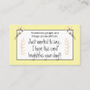 Pesquisar por bondade cartao de visita Encorajamento