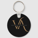 Pesquisar por iniciais douradas chaveiros Elegante