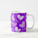 Pesquisar por coração roxo canecas Para ela