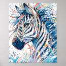 Pesquisar por zebra colorida pósteres Abstrato