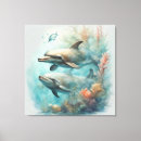 Pesquisar por golfinhos impressão de canvas Fantasia