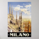Pesquisar por milan pósteres Impressão de viagem vintage