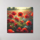 Pesquisar por campo e flores de impressão de canvas Papoila