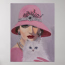 Pesquisar por pintura do gato artes pósteres Rosa