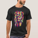 Pesquisar por leão colorido camisetas Para