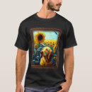 Pesquisar por pintura do girassol camisetas Retriever dourado