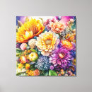 Pesquisar por flores pintadas impressão de canvas Laranja
