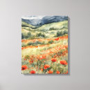 Pesquisar por papoilas impressão de canvas Aquarela