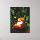 Pesquisar por gato branco impressão de canvas Ilustração