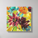 Pesquisar por alaranjadas da flor impressão de canvas Flores da aguarela