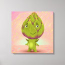 Pesquisar por desenhos animados verdes impressão de canvas Ilustração