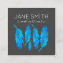 Pesquisar por penas coloridas cartao de visita Azul