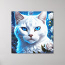 Pesquisar por gato branco impressão de canvas Olhos azuis
