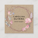 Pesquisar por flores geométricas cartao de visita Para ela