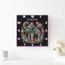 Pesquisar por arte do elefante relogios de parede Qualquer crinaça