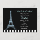 Pesquisar por eiffel tower baby shower convites Azul