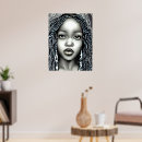 Pesquisar por mulher afro pôsteres pósteres Preto e branco