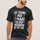 Pesquisar por 21 anos de casamento camisetas Para