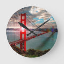Pesquisar por golden gate bridge relogios de parede Imagem da cor