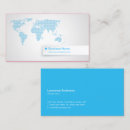 Pesquisar por mapa global cartao de visita Azul