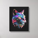 Pesquisar por gato colorido impressão de canvas Arte