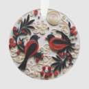Pesquisar por pássaro vermelho ornamentos Vermelho e branco