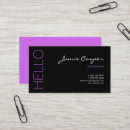 Pesquisar por roxo preto cartao de visita Para ela
