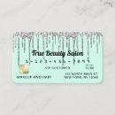 Pesquisar por prata verde cartao de visita Salão de beleza