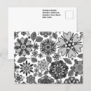 Pesquisar por floral preto e branco cartoes postais Para ela