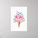 Pesquisar por cone cone impressão de canvas Flores