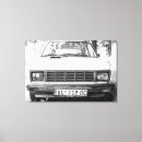 Pesquisar por carros antigos impressão de canvas Preto e branco