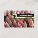 Pesquisar por lápis da cor cartao de visita Negócio