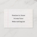 Pesquisar por tutor inglês cartao de visita Matemática