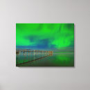 Pesquisar por fotografia da aurora boreal impressão de canvas Verde