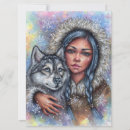 Pesquisar por lobo na neve cartoes Aquarela