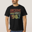 Pesquisar por nascer em 1962 camisetas De aniversário de 1962