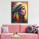 Pesquisar por indígenas impressão de canvas Arte nativa americana