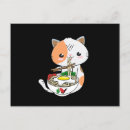 Pesquisar por gato japonês cartoes postais Ramen