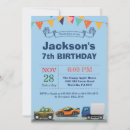 Pesquisar por carros e caminhões aniversário convites Aniversário de criança