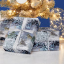 Pesquisar por lobo da neve papel de presente Azul
