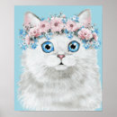 Pesquisar por gato branco pôsteres pósteres Floral
