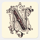 Pesquisar por monograma n adesivos Vintage
